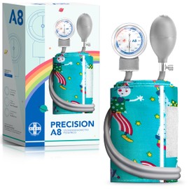 AIESI® Sfigmomanometro Manuale Professionale Pediatrico aneroide senza stetoscopio PRECISION A8, Garanzia Italia 24 mesi