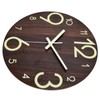 11.81in Luminous Wall Clock Wooden Round Decorative Clocks for Kitchen