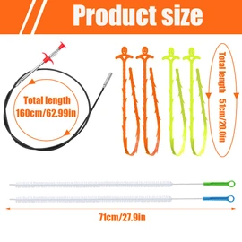 ZEPIQOR Abflussspirale Spülbecken Reinigungshaken 7 Pcs Abflussschlange Abflussreiniger Spirale Rohrreinigungsbürste Reinigungsspirale Abfluss Haar Clog Tool für Waschbecken Badewanne Abwasserkanäle