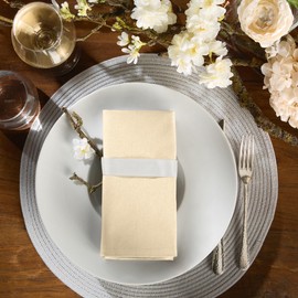 REDBEST Tulsa Napkin Pack of 4 Cotton Beige Size 40 x 40 cm