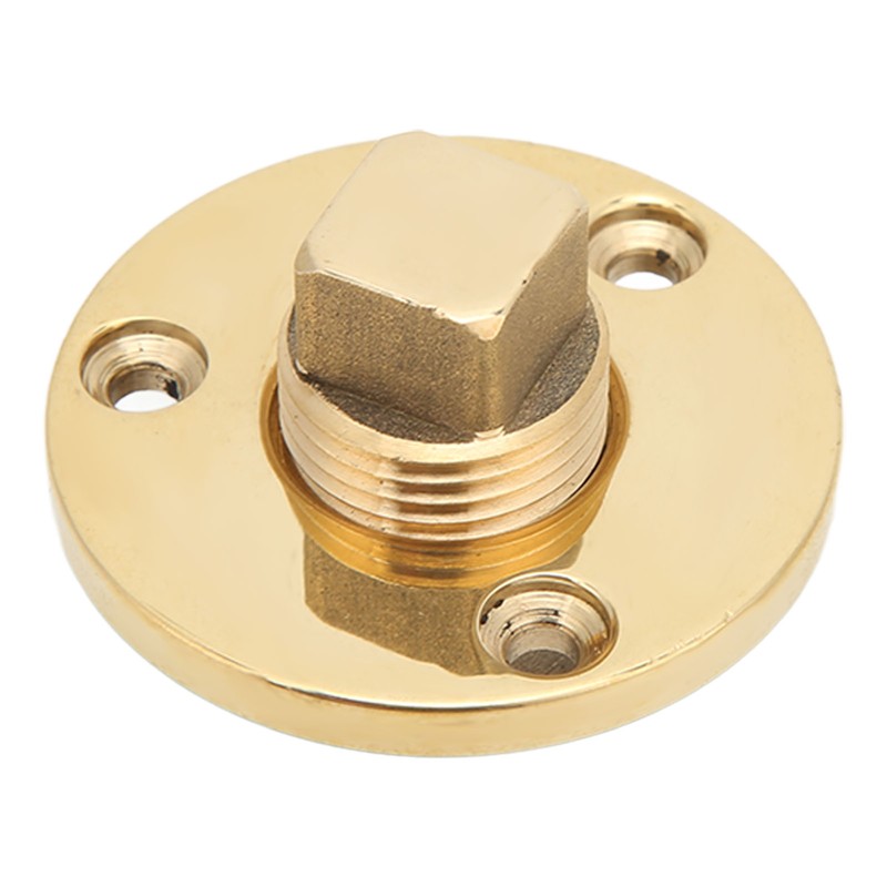 Marine Drain Plug Kit 25mm/1in Mounting Hole Bronze Mirror Polished