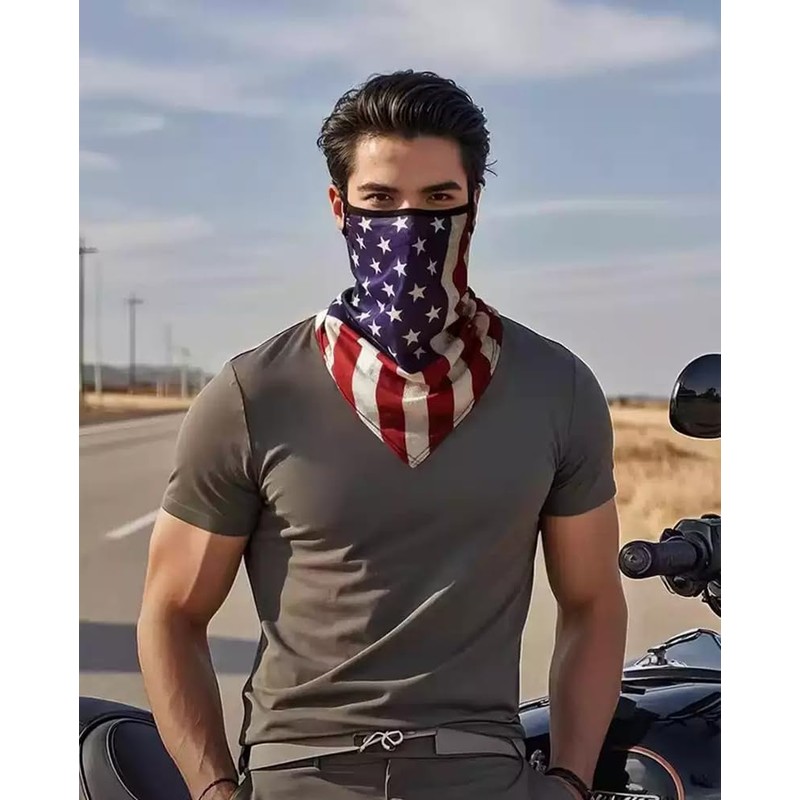 [シダーエイト] フェイスマスク バイク ツーリング 釣り UVカット 日焼け対策 フェイスガード 日焼け防止 耳掛け