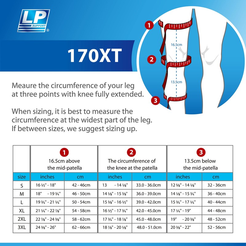 LP SUPPORT X-TREMUS 170XT Kompressions-Kniebandage (Kniestütze), Größe:S, Farbe:schwarz