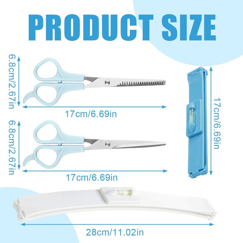 2-Piece Hair Tips Cutting Aid Stencil Pony Cutting Aid Haircut