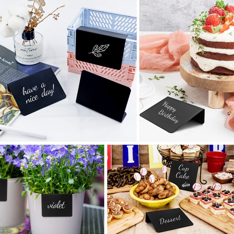 YETOOME 20 Pack Mini Chalkboard Signs for Tabletop Chalkboard Labels,
