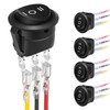 XINYIELE 12 Volt 3 Way Round Rocker Switch,3 Position ON/Off/ON
