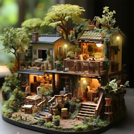 Garneck 4pcs 1:87 Miniature Wall Lights for Dollhouse: Tiny Led Landscape Lights Mini Lamp Wall Sconces For Dollhouse Barn Door Furniture Diy Sand Decorations