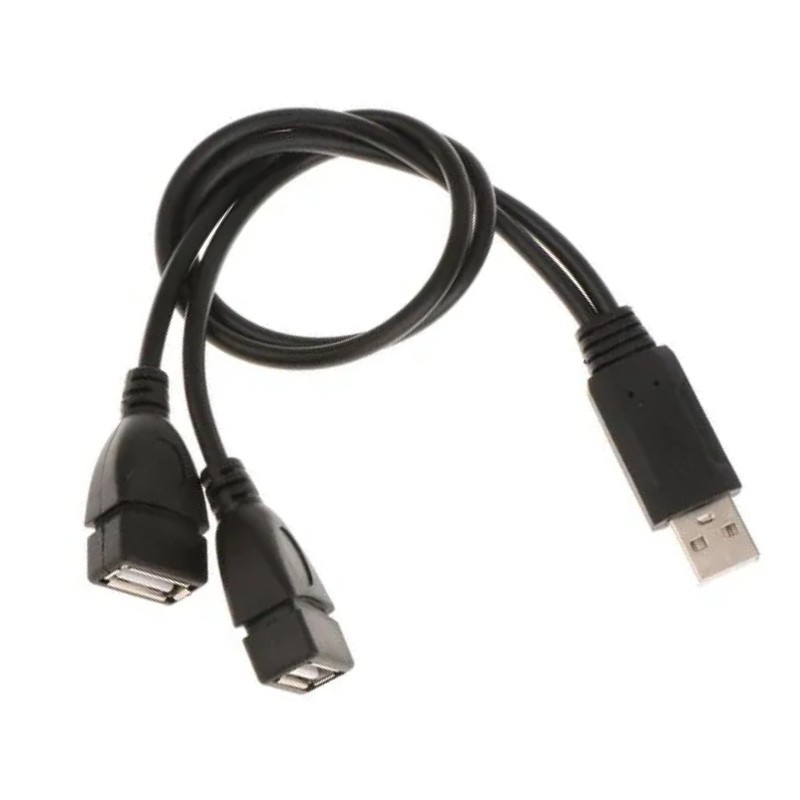 Villageboom USB 2.0 Double Plug Male to 2 Female -