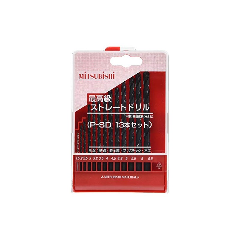 Mitsubishi P-SET High Speed Drill Set for Ironworks, 13 Piece