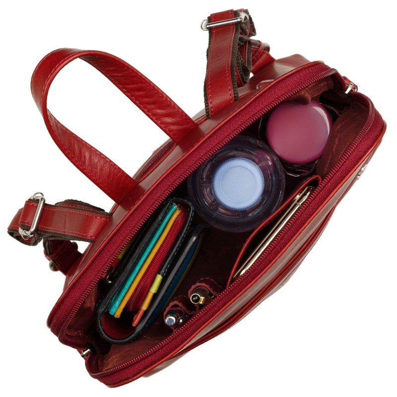 VISCONTI Leather Mila Backpack S44 Red