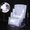 Acrylic Brochure Holder with Business Card Holders, 8.5 x 11
