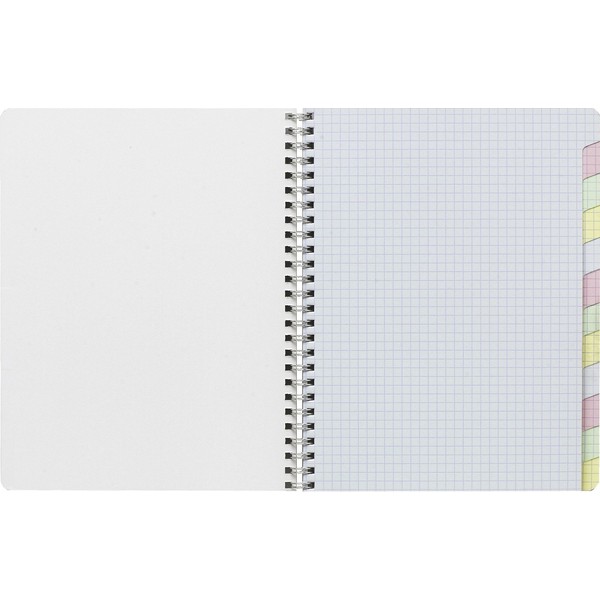 Clairefontaine Wirebound Notebook - Graph w/12 tabs 60 sheets -