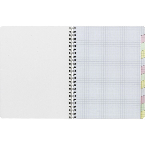 Clairefontaine Wirebound Notebook - Graph w/12 tabs 60 sheets -