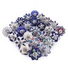Ajuny Set of 25 Ceramic Knobs Colorful Blue for Kitchen