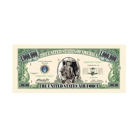US Air Force USAF Commemorative Million Dollar Bill - Challenge Note in Currency Holder - Great Gift Or Keepsake (1)
