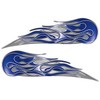 Weston Ink Twin Flame Motorcycle Tank Decal in Blue