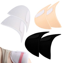 ZeriLion 3 Pairs Hook and Loop Shoulder Pads for Women Clothing 1.5cm Thick Reusable Sponge Shoulder Enhancer Pads for Blazer Suit Jacket T Shirt Dress Tops for Sloping or Uneven Shoulders
