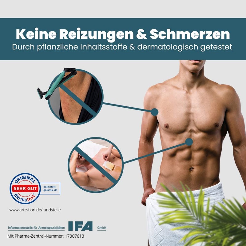 500g Capillum Amove Natural Ganzkörper Hair Removal Without Pain – Derma Test