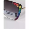 Foster Grant Rainbow Snakeskin Cat Eye Half Frame Gold Metal