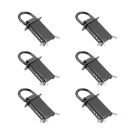 Mytee Products Heavy Duty Adjustable Trailer Stake Pocket D Ring 5400 Lbs Load Limit - 6 Pack