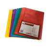 Pack of 50 A4 Assorted Colour Clear Punched Pockets by