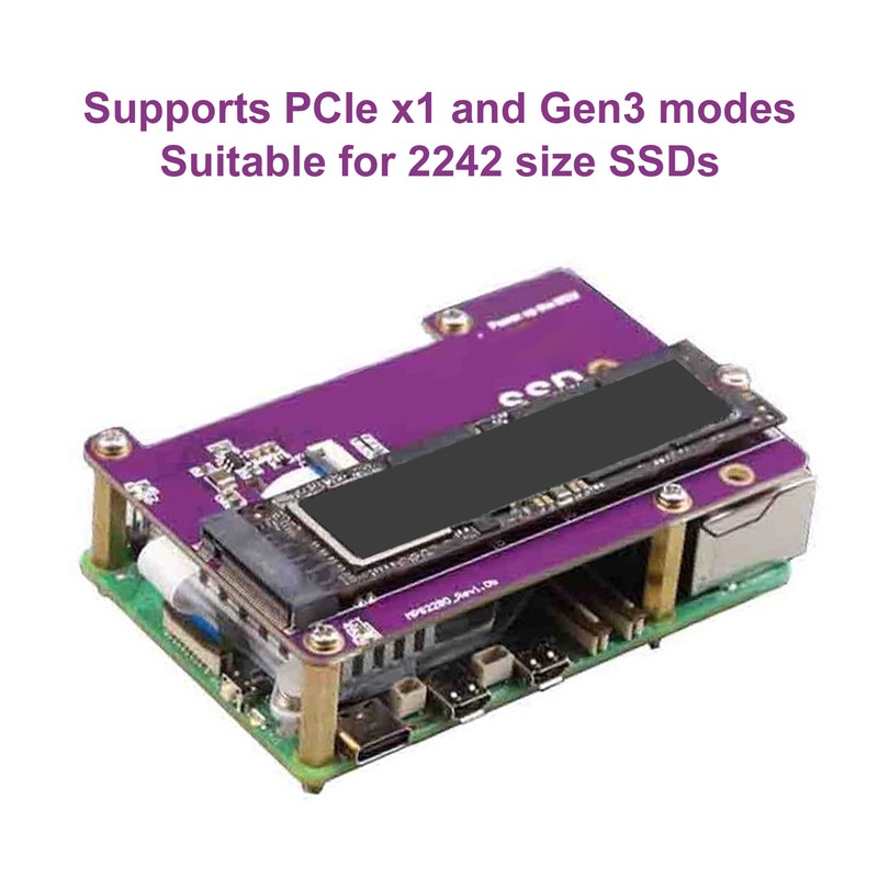 for RPi 5 Expansion Board Professional Supports Gen3 PCIE to