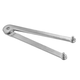 Heavy-Duty Angle Grinder Wrench, Universal High-Strength Reinforced Carbon Steel Adjustable Pin Spanner 4mm Pin Fit for Round Nuts (Silver)