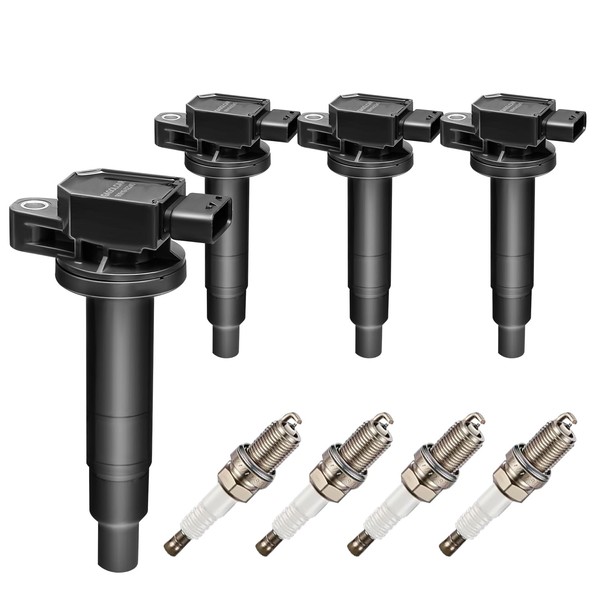 GAGOLCAR UF316 OEM Ignition Coils Pack and Spark Plugs (Set
