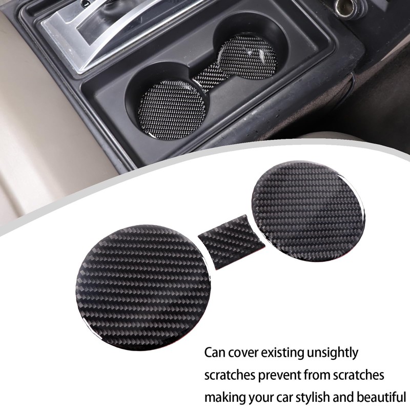 Lcojicep Car Central Control Cup Holder Panel Sticker Compatible with