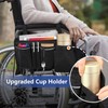 FINPAC Wheelchair Side Organizer Bag with Cup Holder, Wheelchair Armrest