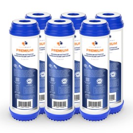 Aquaboon 5 Micron 10 x 2.5 Premium Granular Activated Carbon Water Filter Cartridge Replacement - GAC Filter Compatible with AP117, GAC-10, 6 Pack
