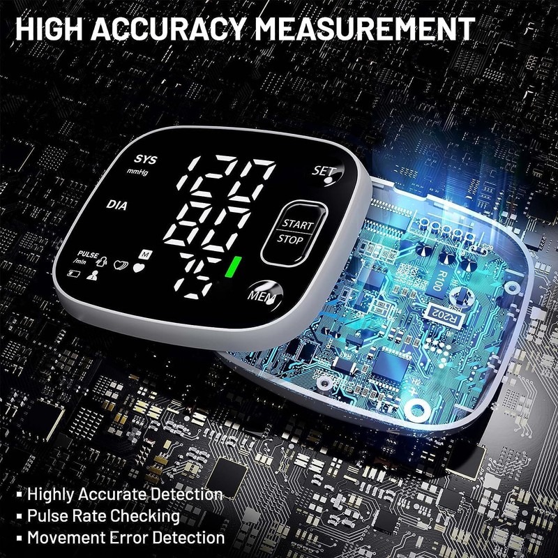 Oklar Blood Pressure Monitors for Home Use Rechargeable Wrist Digital