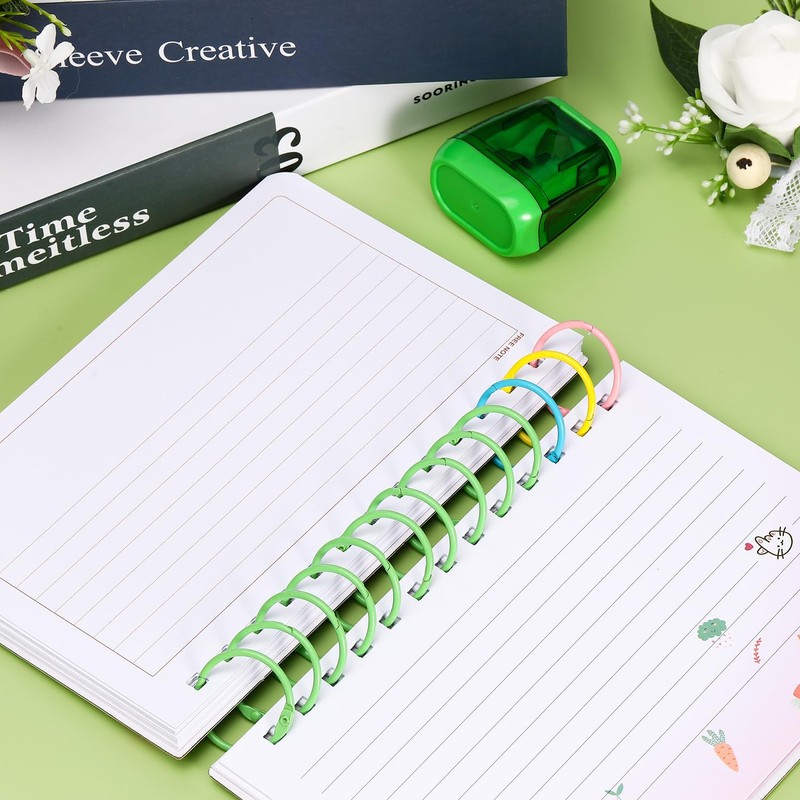 Arcjunys Binder Rings Multicolor Book Binder 30mm Loose Leaf Binder