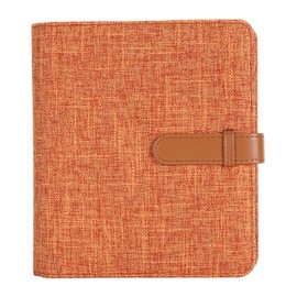 Linen Hardcover 3 Inch Photo Album Large Capacity Universal 288 Pockets Photos Linen Cover Album for Instax 12 11 7 Orange
