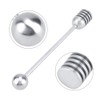 Metal Hoeny Dipper, Stainless Steel Drizzle Spoon, Solid Honey Stick,
