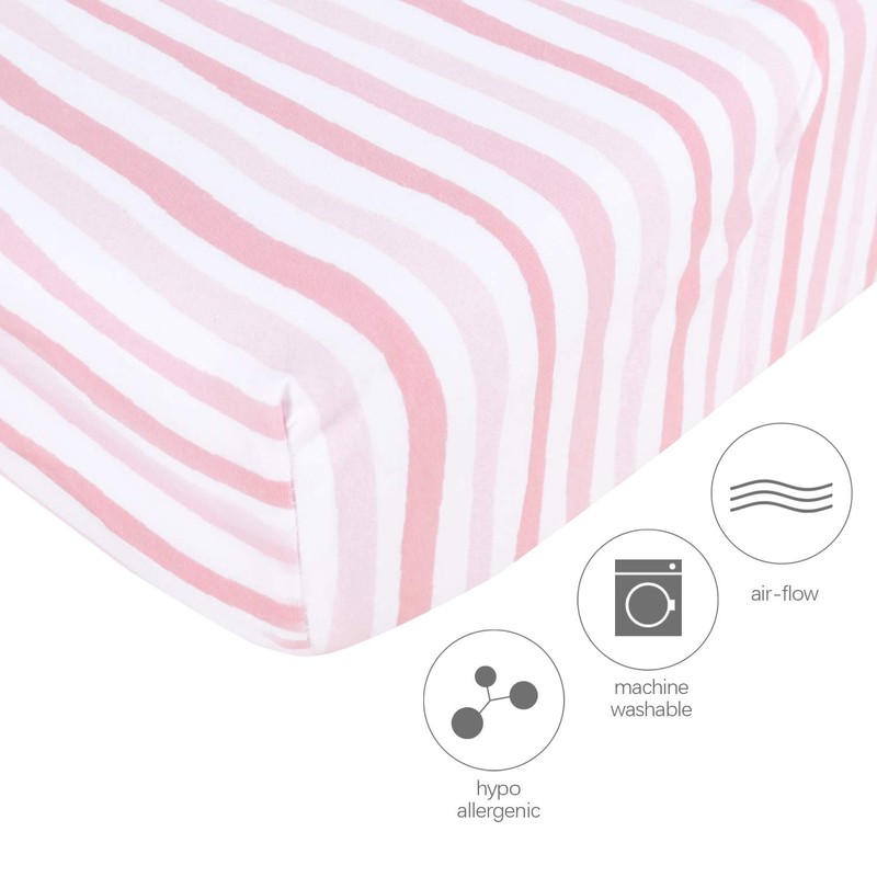 Biloban Pack and Play Fitted Sheets 2 Pack, 100% Natural