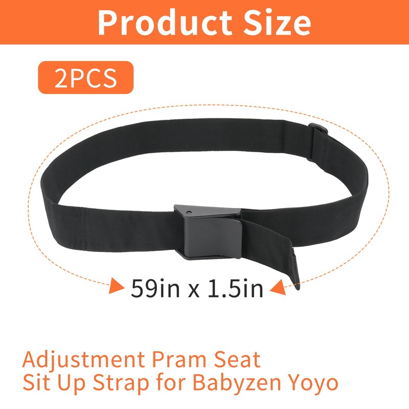 2 Pack Stroller Seat Adjustment Strap Universal Upright Stroller Seat