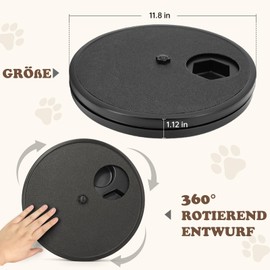 Ykall Claw Grinder for Dogs - Scratching Board for Dogs with Treat Box, Dog Claw Sander, Stress-Free Pet Nail File Board, Dog Scratching Pad for Nails, 360° Rotation Scratching Mats