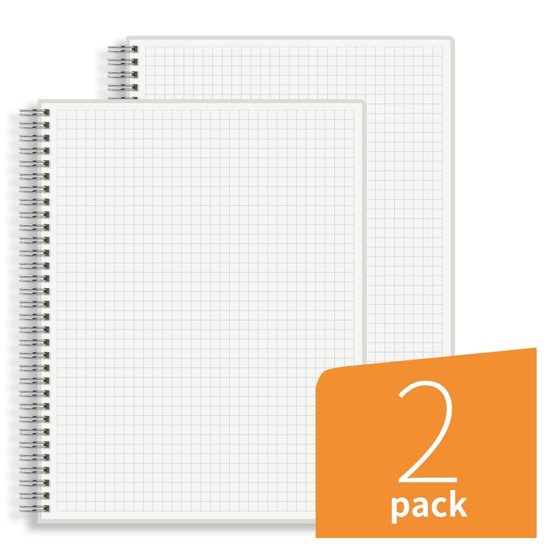 HULYTRAAT Large Graph Ruled Wirebound Spiral Notebook, 8.5 x 11