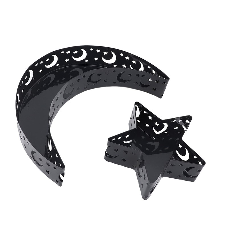 Ramadan Dessert Tray Iron Reusable Large Capacity Moon Star Shaped