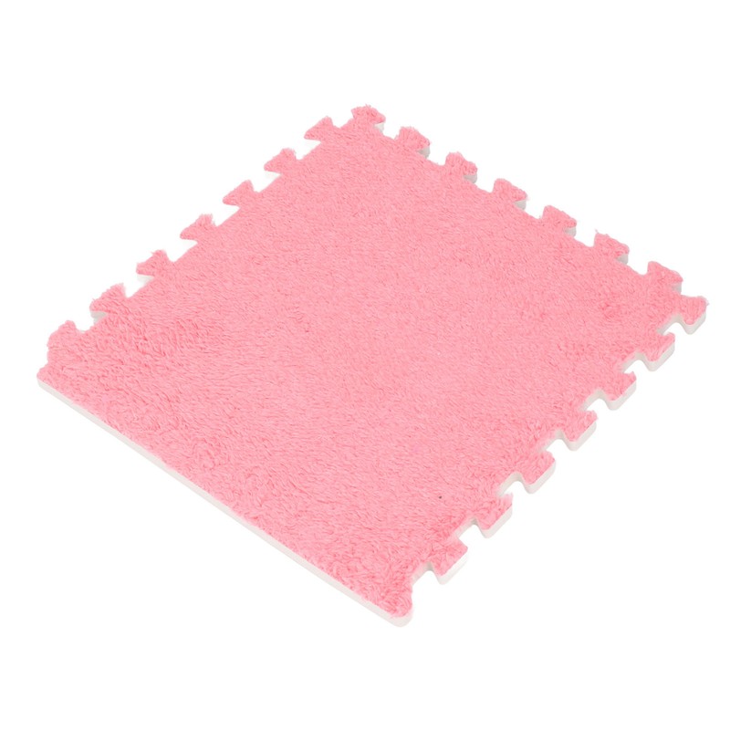 10pcs Plush Foam Floor Mat Thickened Cuttable Interlocking Carpet Tiles