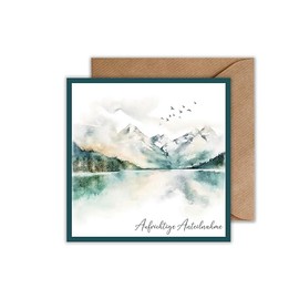 Sympathy Card with Envelope Condolence Card with Frame - Condolence Card as Folding Card Square