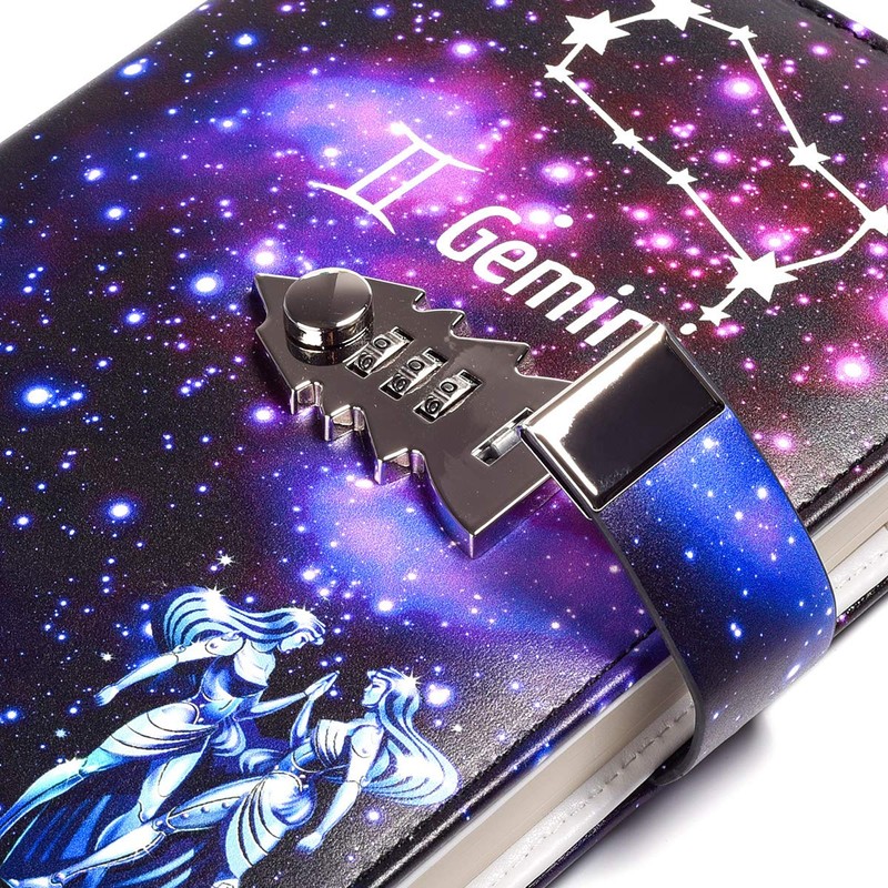 ARRLSDB A5 Creative Password Lock Journal PU Leather Combination Lock