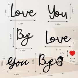 2 Pieces Love You Bye Sign, Love You Bye Sign Over The Door Wooden Sign with Lettering for the Hallway Love You Bye Sign Above Door DIY - Craft, for Door and Wall, Home Decoration, Signs for Christmas