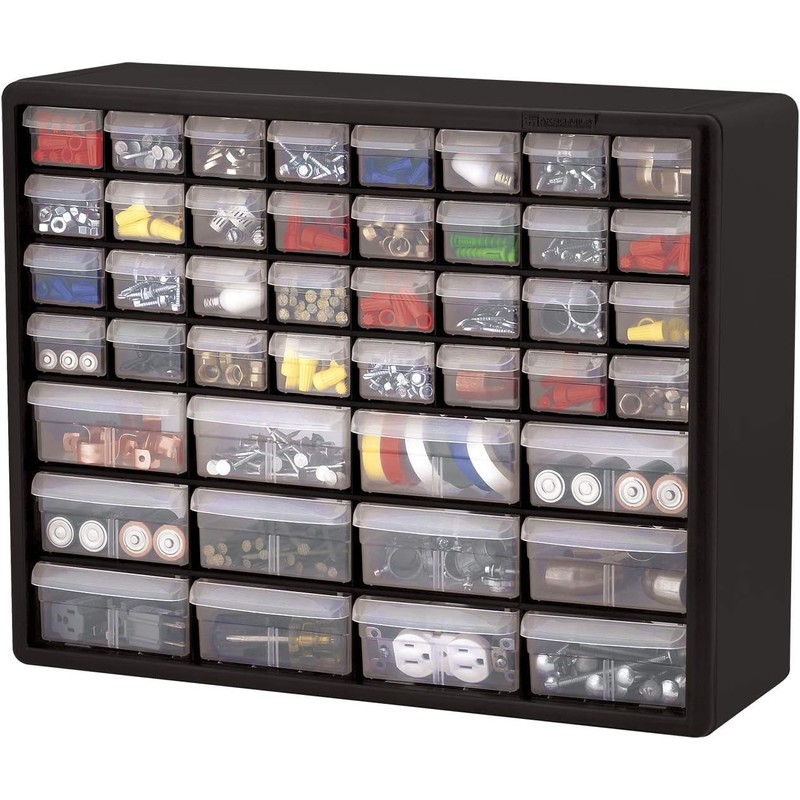 Akro-Mils 44-Drawer Plastic Drawer Storage Cabinet for Garage Organization, Bead