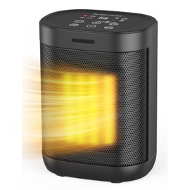 1500W Space Heaters for Indoor Use, Portable Electric Heater with ECO Mode, 59-95°F Digital Thermostat, Child Lock, 24H Timer, Small Space Heater for Bedroom Office Living Room