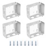 BOLWHAO 4 Pcs Box Mounting Bracket for Low Profile Blinds