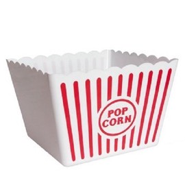 (Set of 10) Reusable Plastic Popcorn Tubs