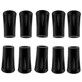 LALOCAPEYO 10PCS Wear Resisting Trekking Pole Tip Accessories Hiking Pole Rubber Feet Tips Replacement Fits Most Standard Walking Sticks Shock Absorbing(11mm Hole Diameter)