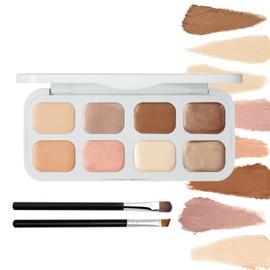 8 Colour Eyeshadow Palette - Waterproof & Sweatproof, Highly Pigmented Long-Lasting Formula, Blendable Matte & Shimmer Makeup Set for Contour Blush